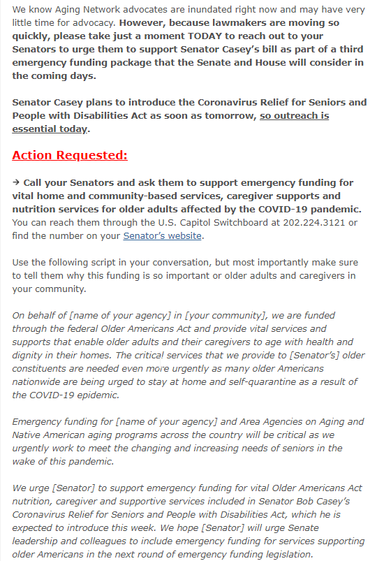 2020 04 01 11 25 59 n4a Advocacy Alert Urge Senators to Support Emergency Funding for OAA